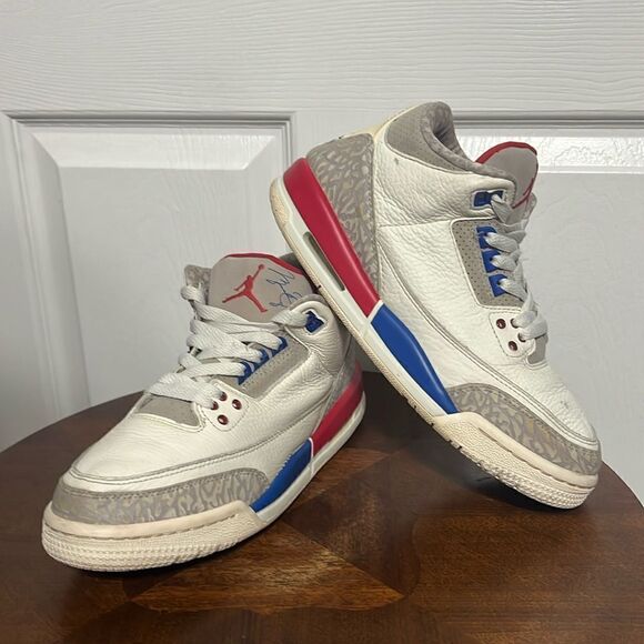 🏀 NIKE AIR JORDAN 3 Retro International Flight 2018 RARE - Big Boys Sz 7Y - GUC - Picture 1 of 16